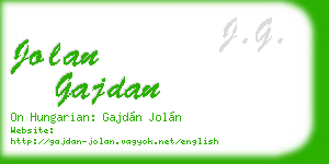 jolan gajdan business card